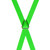 Skinny Suspenders in Neon Green - Rear View
