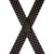 Rear View - Polka Dot Suspenders - White on Black 1.5 Inch Wide Clip