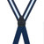 Grosgrain Clip Suspenders - Navy Steel Stripe Rear View
