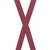 1-Inch Wide Clip Suspenders in Burgundy - Rear View