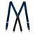 NAVY Bangkok Silk Suspenders - Clip - Full View