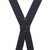 Grosgrain Clip Suspenders - Black Rear View