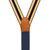 Striped Grosgrain Button Suspenders in Navy & Gold - Rear View