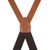 All Leather Suspenders in Tan - Rear View