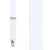 1 Inch Wide Clip X-Back Suspenders in White - Front View
