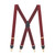 Jacquard Checkered Suspenders in Burgundy - Full View