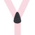 1.5 Inch Wide Button Suspenders in Light Pink - Rear View