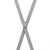 Skinny Suspenders in Light Grey - Rear View