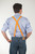 Model wearing suspenders