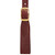 Plain w/Crease Handcrafted Western Leather Belt Loop Suspenders - BROWN - Loop View