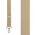 Front View - 1.5 Inch Wide Trigger Snap Suspenders - Tan