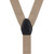 1 Inch Wide Y-Back Clip Suspenders in Taupe - Rear View
