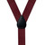 French Satin Button Suspenders in Burgundy - Rear View