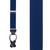 Bangkok Silk Button Suspenders in Navy - Front View
