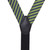 Diagonal Stripe Suspenders - Convertible End - Green Rear View
