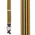 Gold & Navy Equal Stripe Barathea Suspenders Front View
