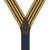 Gold & Navy Equal Stripe Barathea Suspenders Rear View