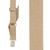 Tan Side Clip Suspenders, 1.5-Inch Wide - Construction Clip - Front View