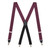 Silk Clip Suspenders in Burgundy - Full View