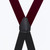 Silk Clip Suspenders in Burgundy - Rear View