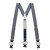Barathea Striped Suspenders in White & Navy - Full View