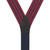 Barathea Equal Stripes Suspenders in Burgundy & Navy - Rear View