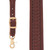 Basket Stamped 1.5 Inch Wide Western Leather Suspenders - BROWN