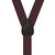 Pinstripe Elastic Suspenders in Burgundy - Rear View
