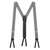 Formal Diagonal Stripe Silk Suspenders - Full View