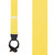 1.5 Inch Wide Button Suspenders in Yellow - Front View