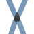 1.5 Inch Wide Pin Clip Suspenders in Denim - Rear View