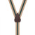 Striped Suspenders in Tan & Hunter Green - Rear View