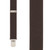 1.5 Inch Wide Pin Clip Suspenders in Brown - Front View