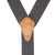 Perry Suspenders - Rear View - Grey 2-Inch Elastic