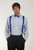 Model wearing bow tie & suspenders