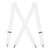 Full View - 1.5 Inch Wide Clip Suspenders - WHITE