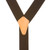 Perry Suspenders - Rear View - Brown 2-Inch Elastic