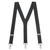 Full View - 1.5 Inch Wide Trigger Snap Suspenders - BLACK