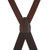 Plain Leather Clip Suspenders - BROWN