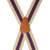 Striped Clip Suspenders in Khaki/Navy - Rear View