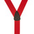 Big & Tall Button Suspenders in Red - Rear View