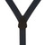 1.25 Inch Wide Y-Back Clip Suspenders - NAVY BLUE (Black Leather)