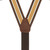 Grosgrain Button Suspenders - Brown Stripe Rear View