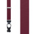 Grosgrain Button Suspenders in Burgundy - Front View