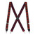 1.5 Inch Wide Red Plaid Suspenders - Full View
