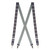 Plaid Suspenders in Grey - Full View