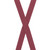 1-Inch Wide Pin Clip Suspenders in Burgundy - Rear View