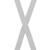 LIGHT GREY 1-Inch Small Pin Clip Suspenders Rear View