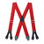 Logger Button Suspenders in Red - Full View