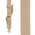 Tan Side Clip Suspenders, 1.5-Inch Wide - Pin Clip Front View